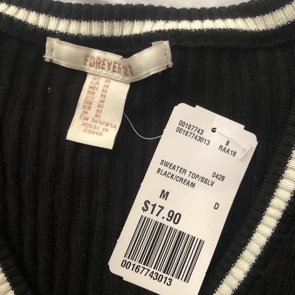 NWT forever 21 ribbed sweater knit shirt - Picture 3 of 5